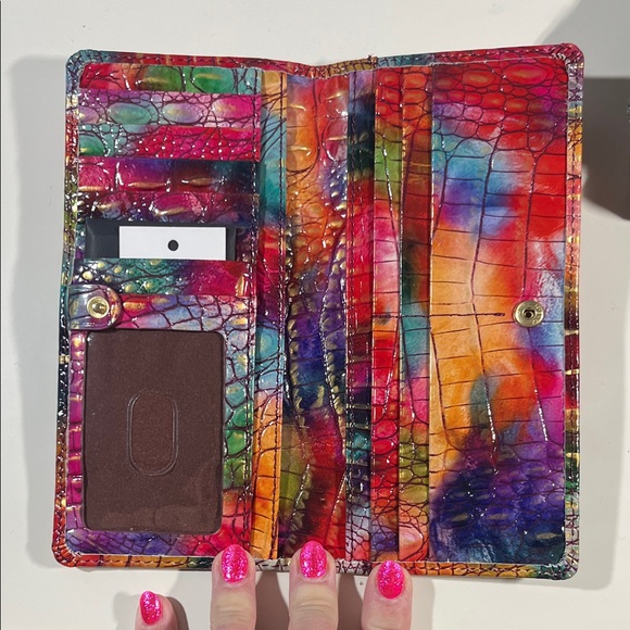 Brahmin Multicolor Crocodile Embossed Wallet - Picture 3 of 3